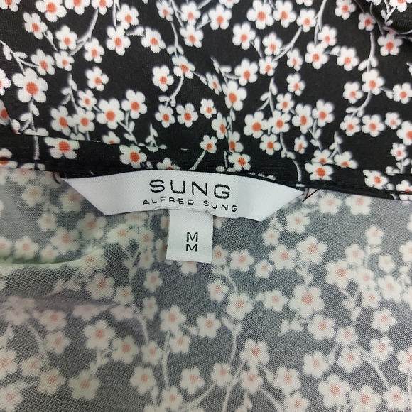 Alfred Sung Boho Blouse Medium Flowy Sleeves - Picture 2 of 8